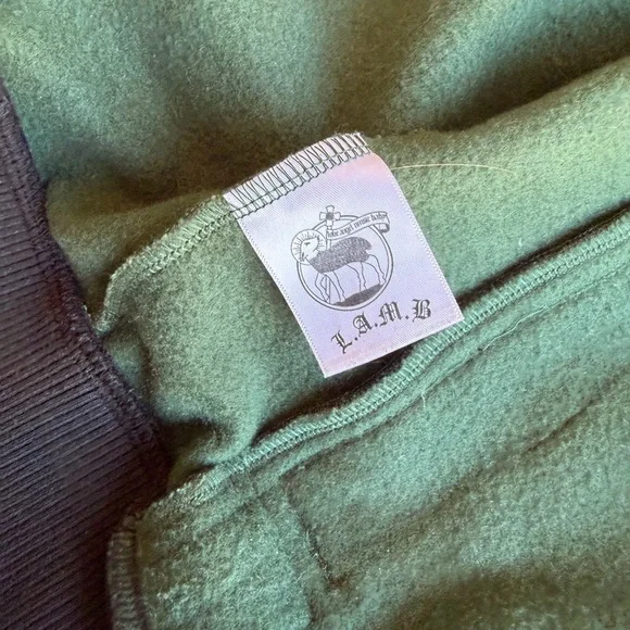 L.A.M.B. By Gwen Stefani Vtg Y2k Hoodie Sweatshirt 2008 Green Lambs Small Hooded
